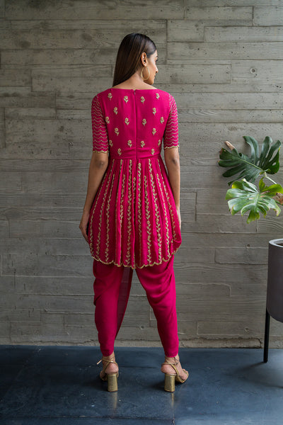 Peplum kurti with deals dhoti salwar
