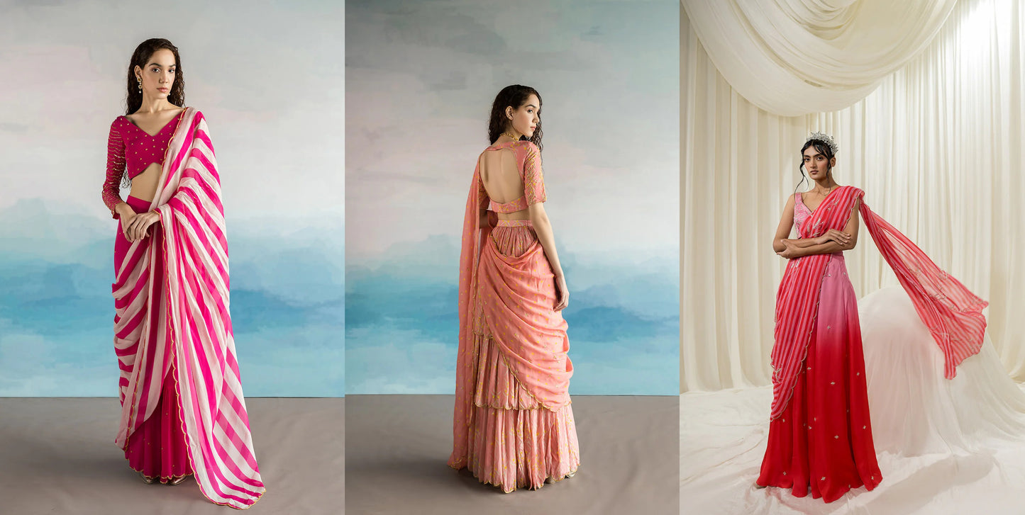 Ease Clothing for the Modern Twist: Indo-Western Sarees to Complete Your Diwali Collection