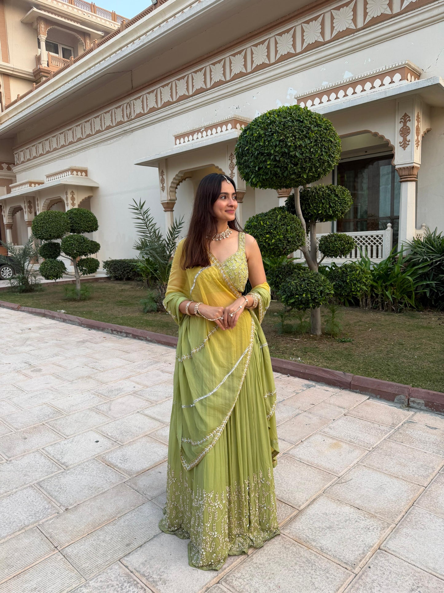 Yellow Lehenga- EC-LH-OMB23-21- Yellow