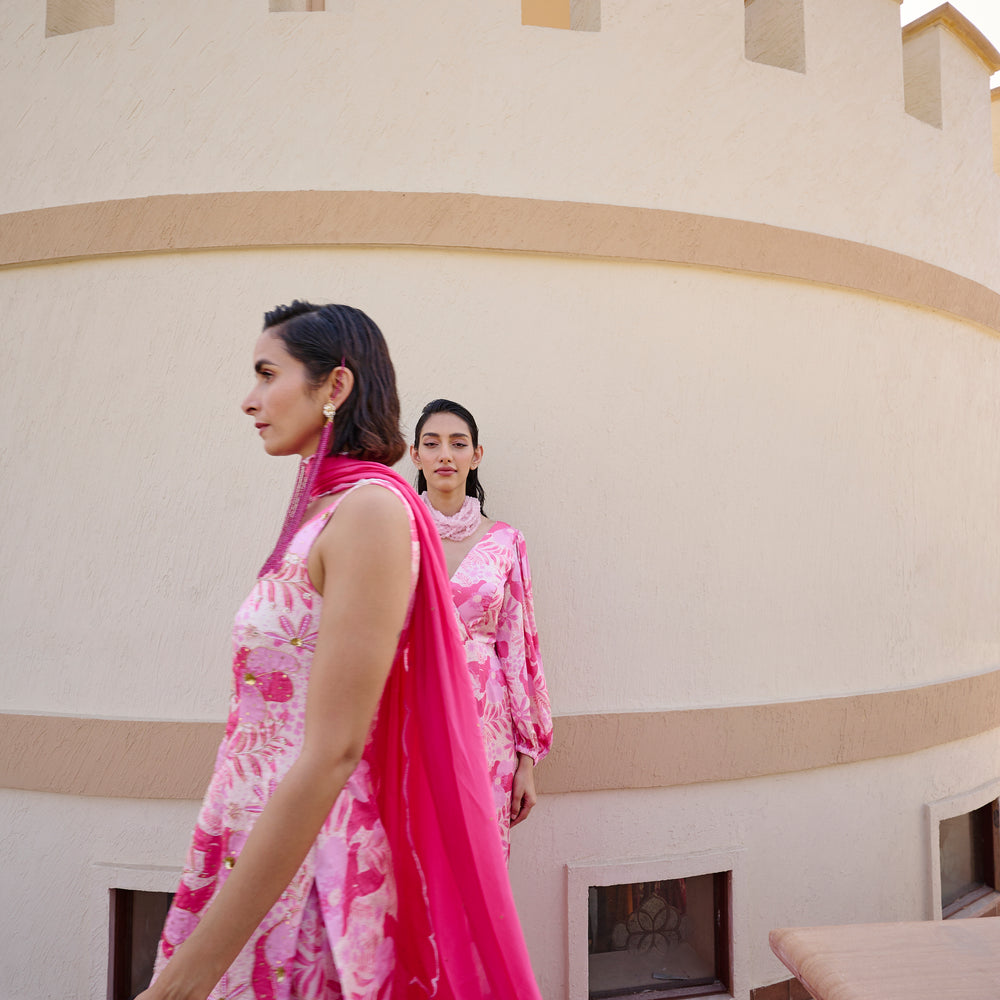 
                      
                        FLORAL PRINTED KURTA WITH PALAZZO AND DUPATTA
                      
                    