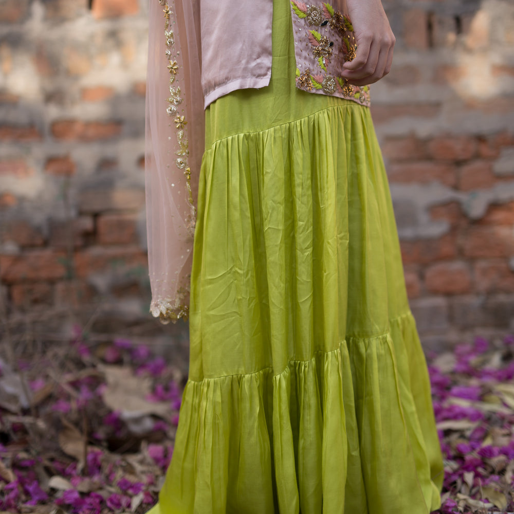 
                      
                        MAUVE & LIME SHARARA SET
                      
                    