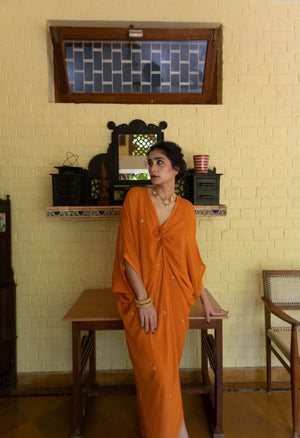 
            
                Load image into Gallery viewer, Orange Butti Kaftan
            
        
