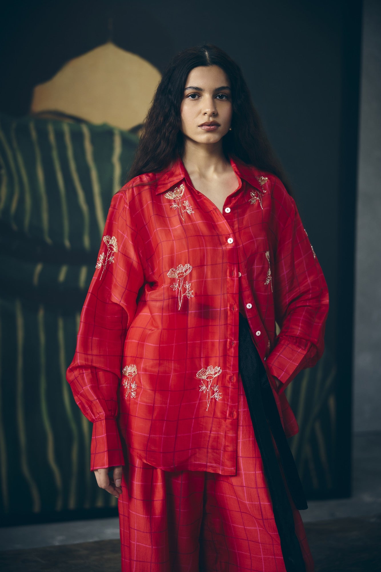 DENA SHIRT DRESS | EC-CS-EPH26-18-Red