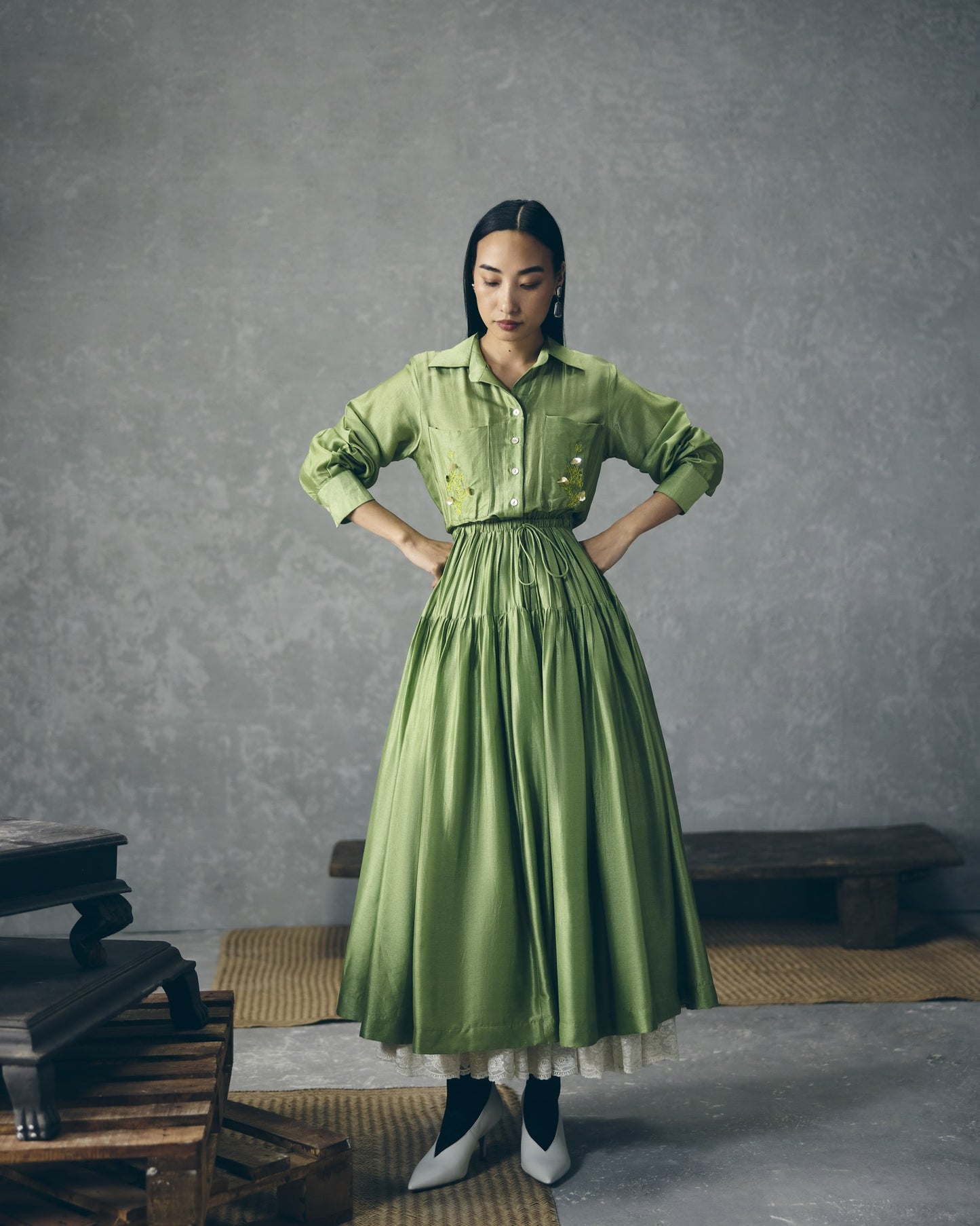 ELINA DRESS | EC-MD-EPH26-05-PistaGreen