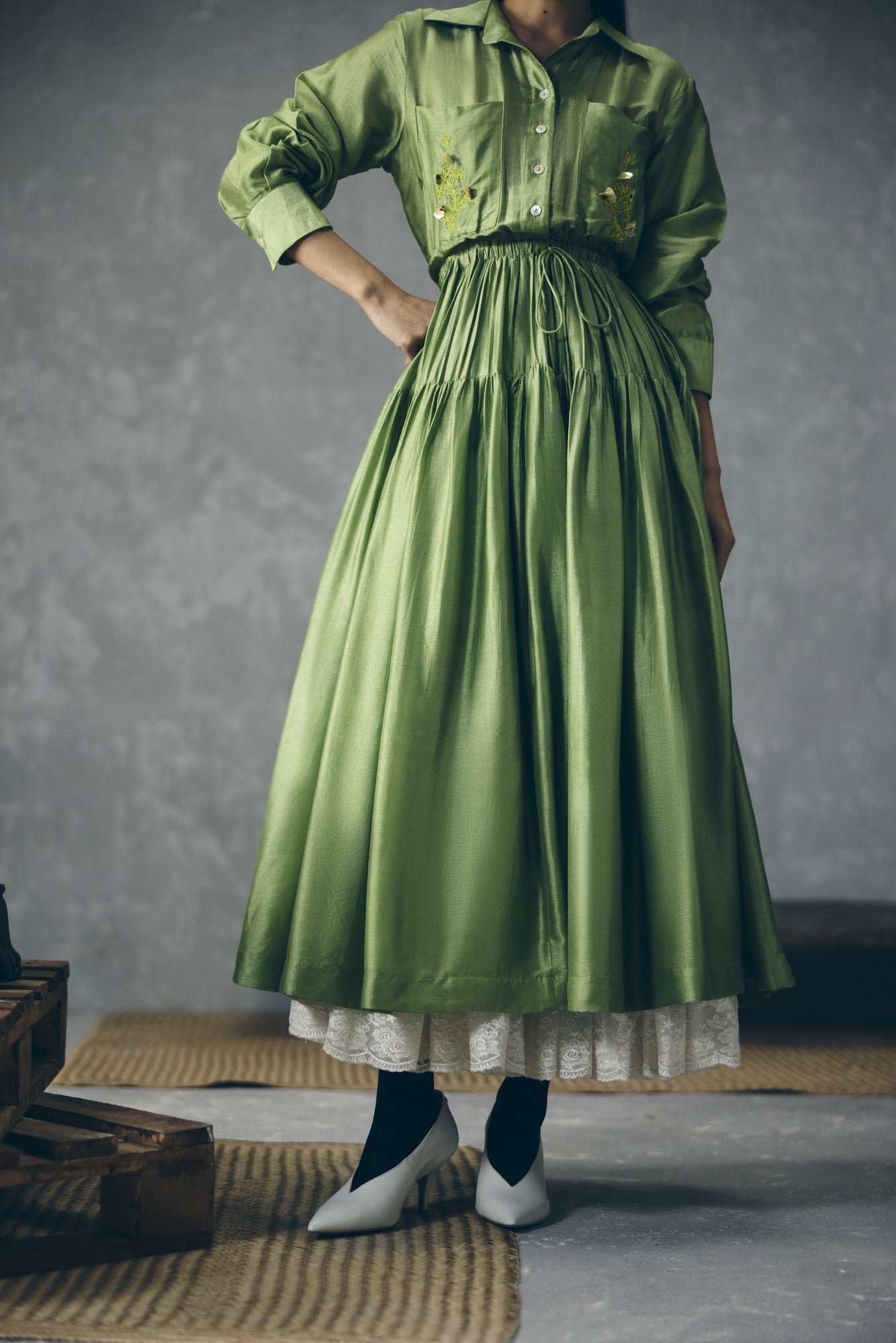 ELINA DRESS | EC-MD-EPH26-05-PistaGreen