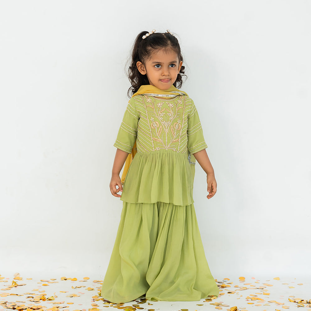 Pista Peplum Sharara Set
