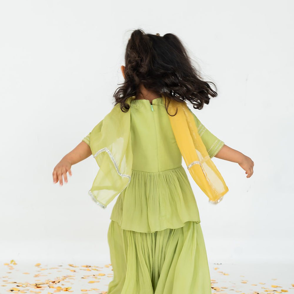 
                      
                        Pista Peplum Sharara Set
                      
                    