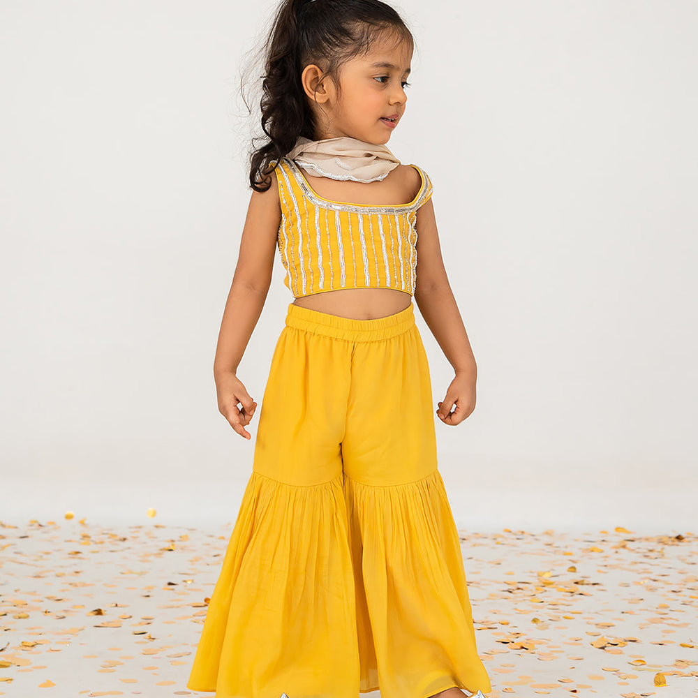 
                      
                        Yellow Gharara Set
                      
                    