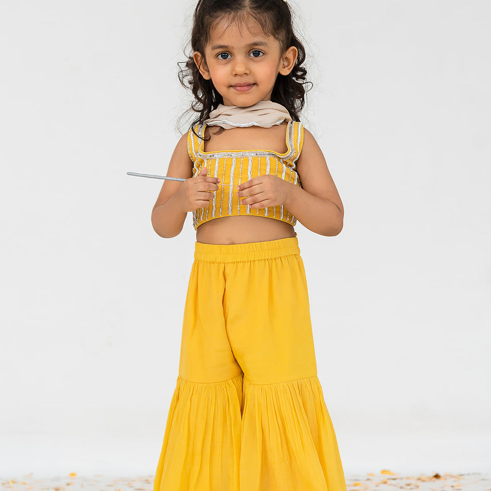 
                      
                        Yellow Gharara Set
                      
                    