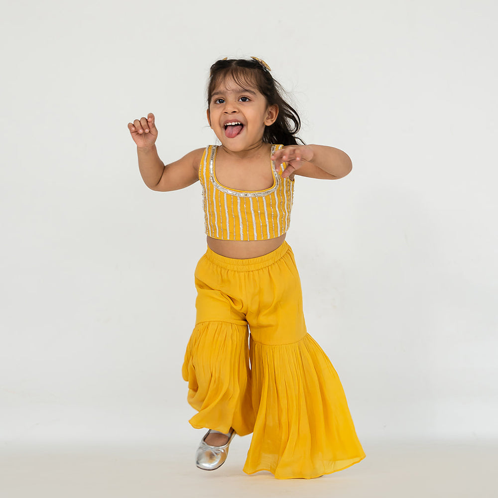 
                      
                        Yellow Gharara Set
                      
                    