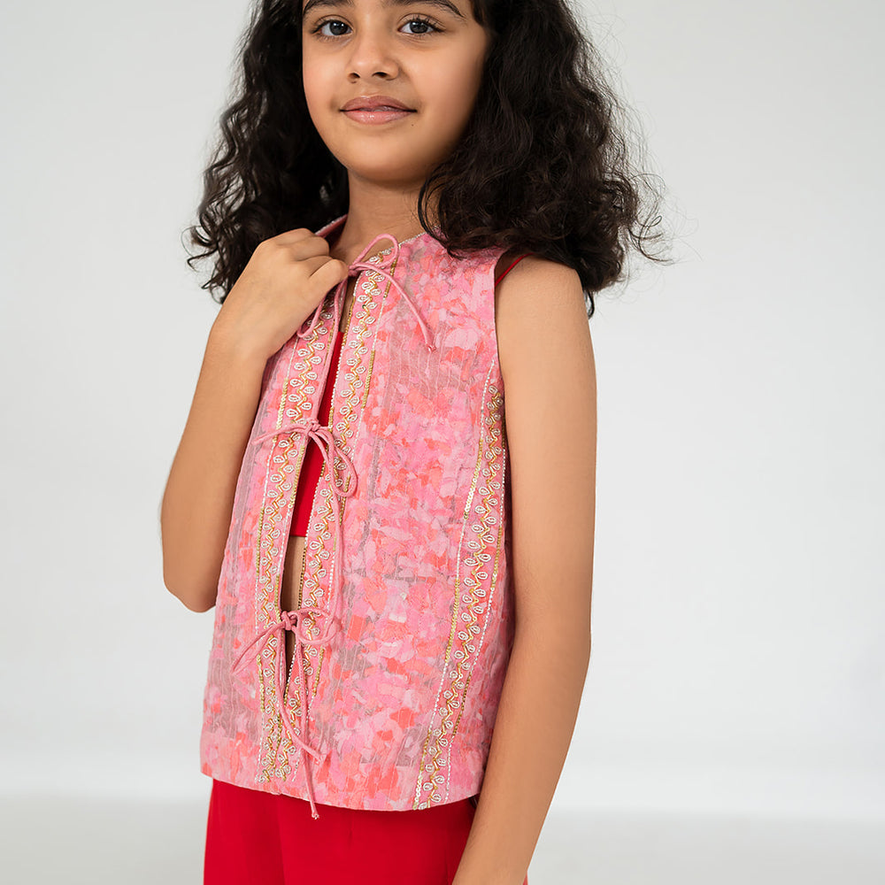 
                      
                        Light Pink Handmade Jacket Set
                      
                    