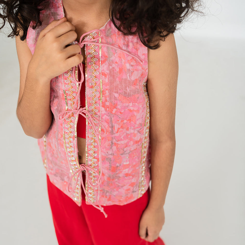 
                      
                        Light Pink Handmade Jacket Set
                      
                    