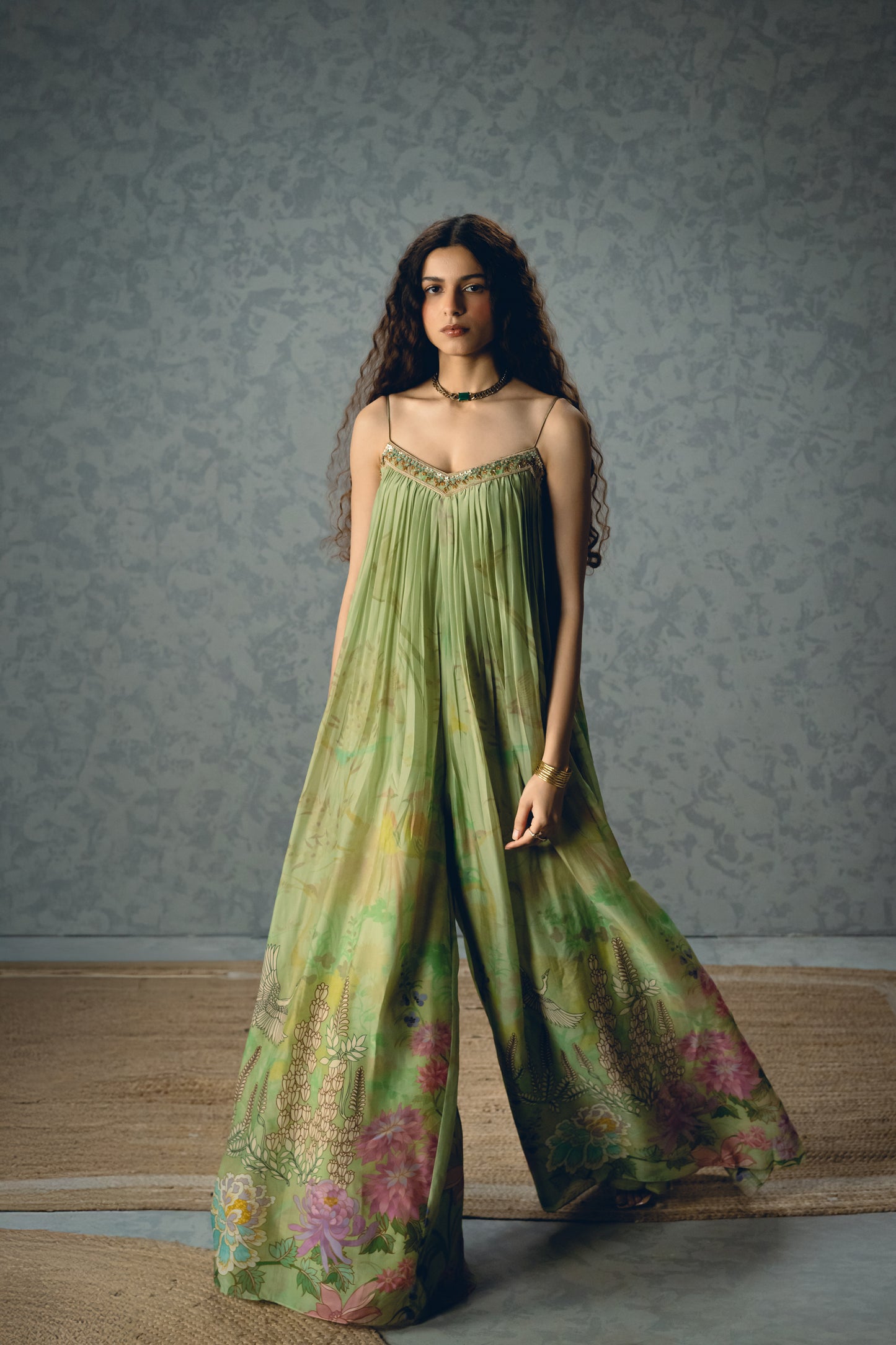 YUME JUMPSUIT SET | EC-JS-EPH26-11-Pista Green