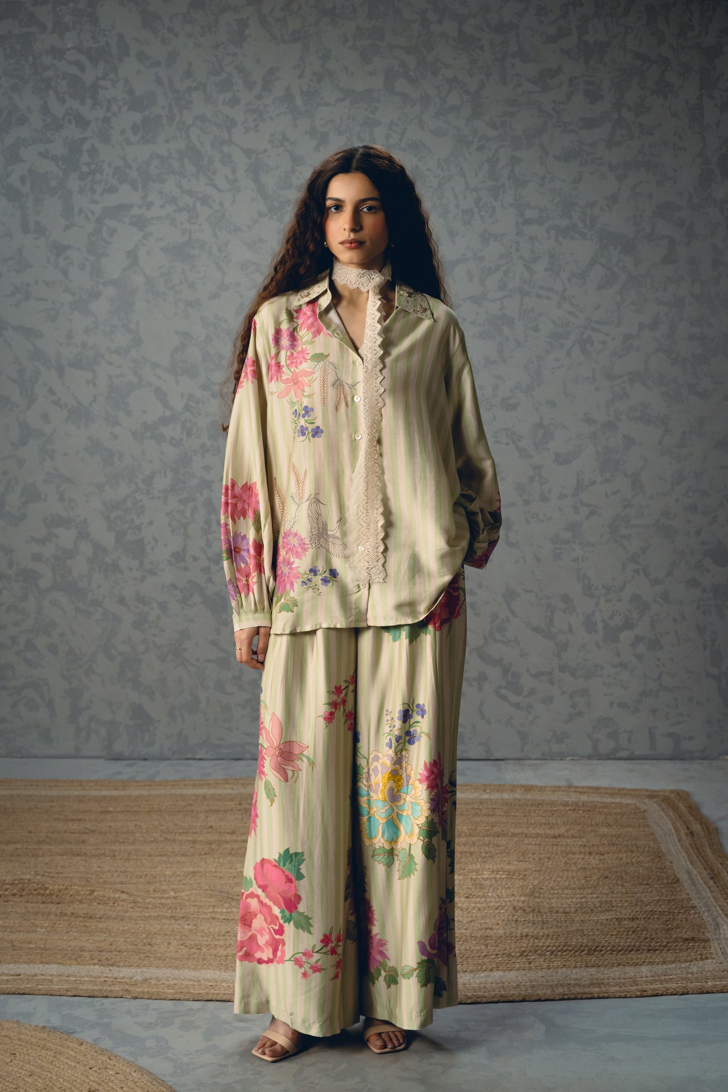 AIKA SATIN SET | EC-CS-EPH26-59-PistaGreen