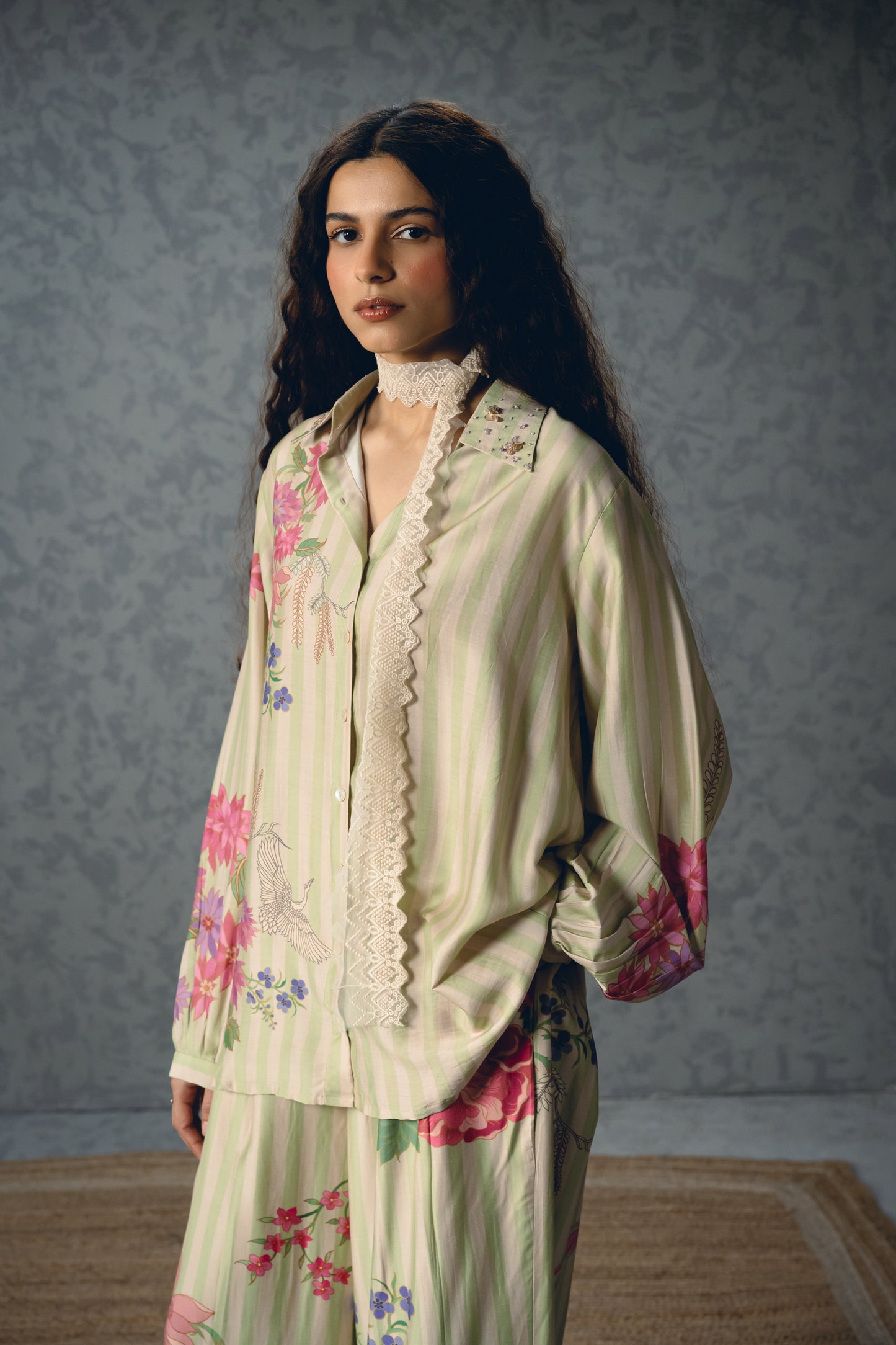AIKA SATIN SET | EC-CS-EPH26-59-PistaGreen
