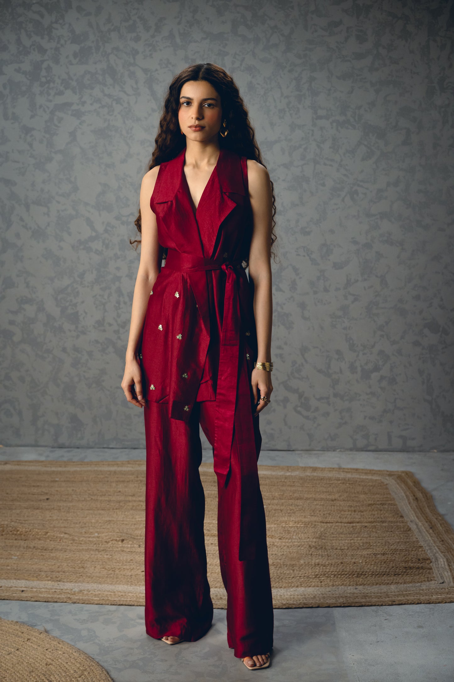 ALBA CO-ORD SET | EC-CS-EPH26-78-Burgandy