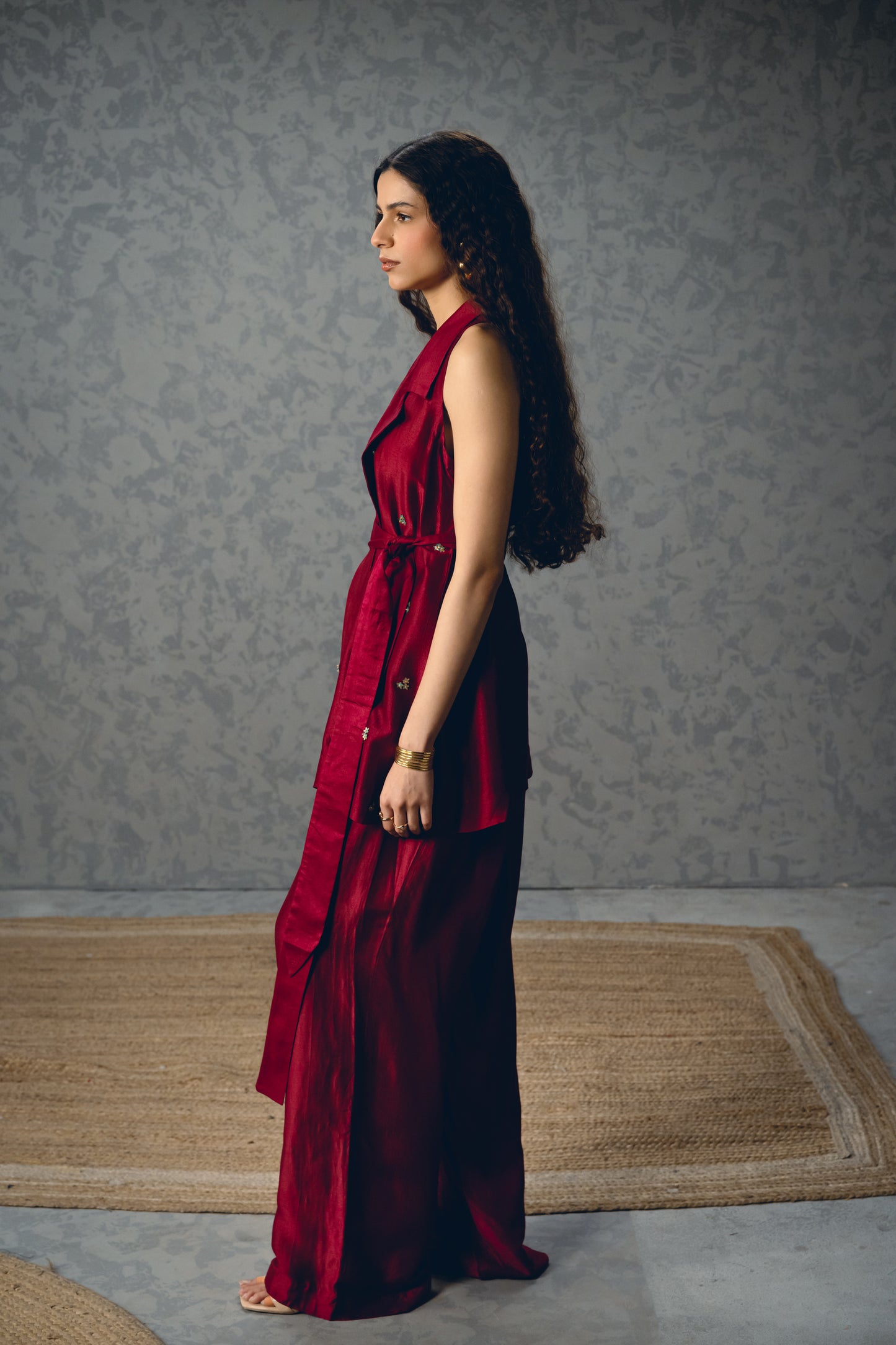 ALBA CO-ORD SET | EC-CS-EPH26-78-Burgandy
