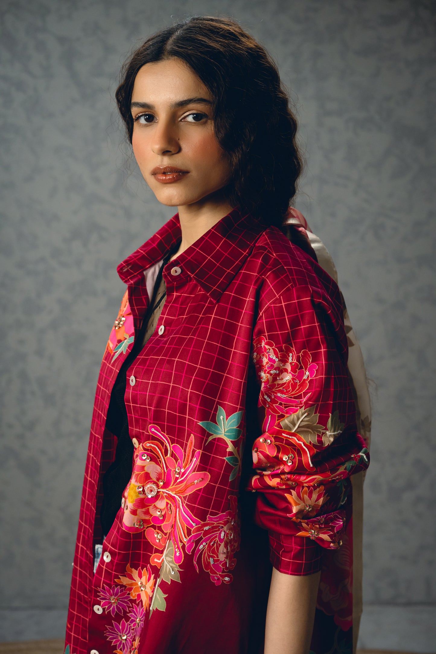 JADE SHIRT | EC-S-EPH26-76-Burgandy