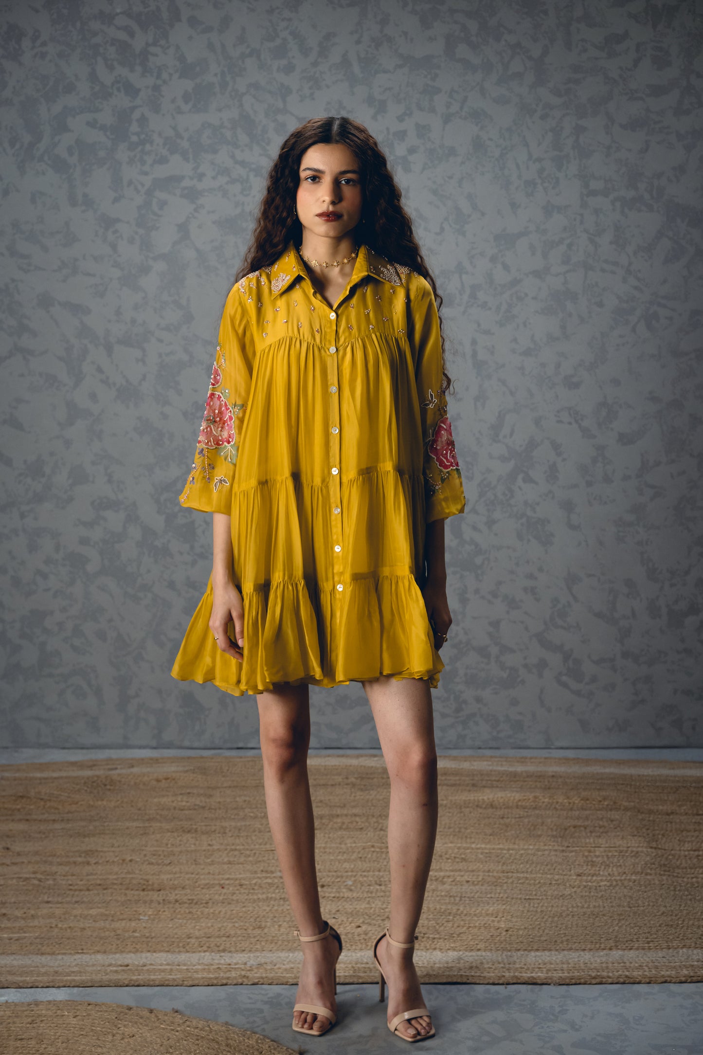 LANA DRESS | EC-SD-EPH26-57-MustardYellow