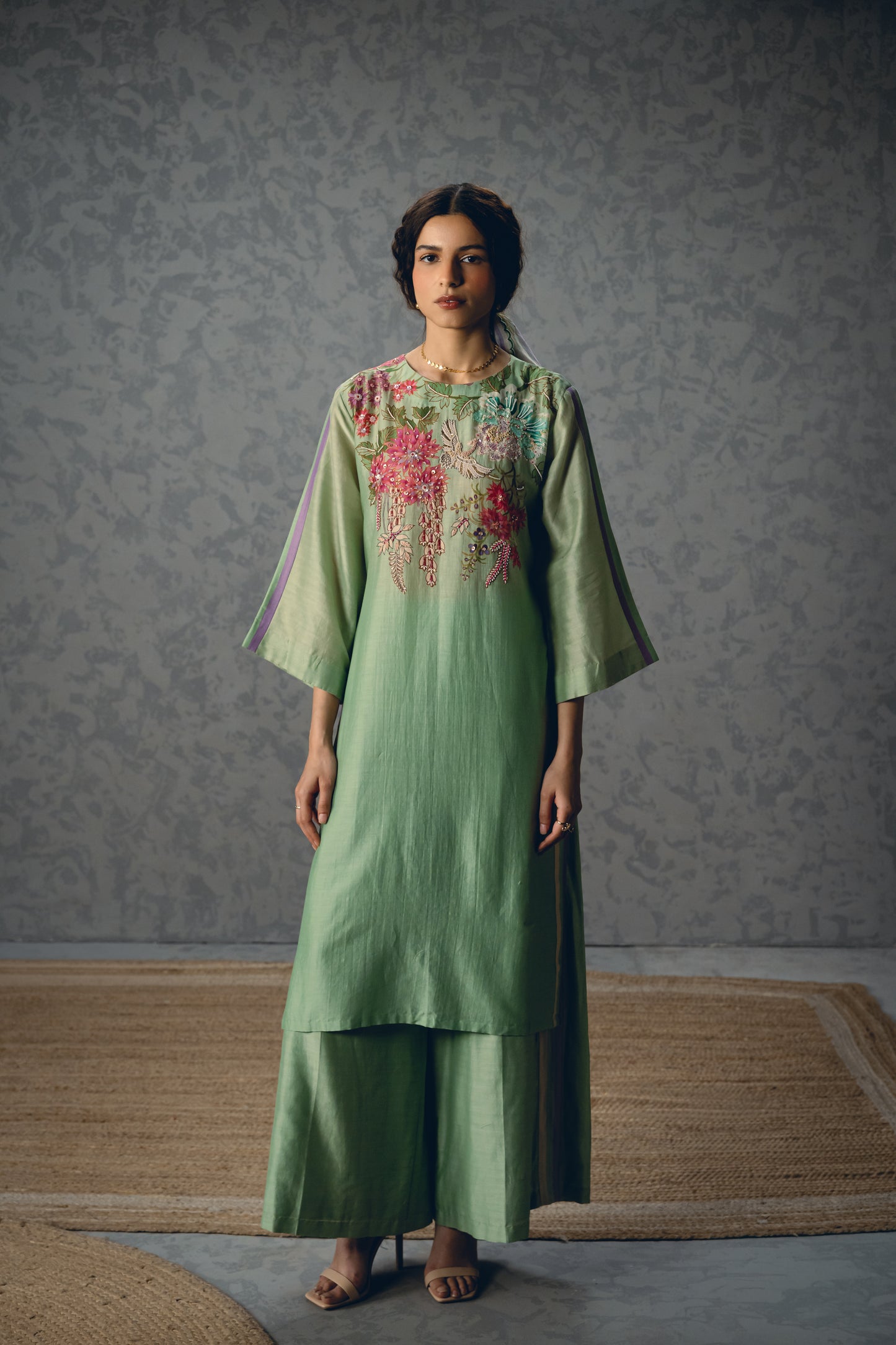 SHIRO KURTA SET | EC-KP-EPH26-63-SkyBlue
