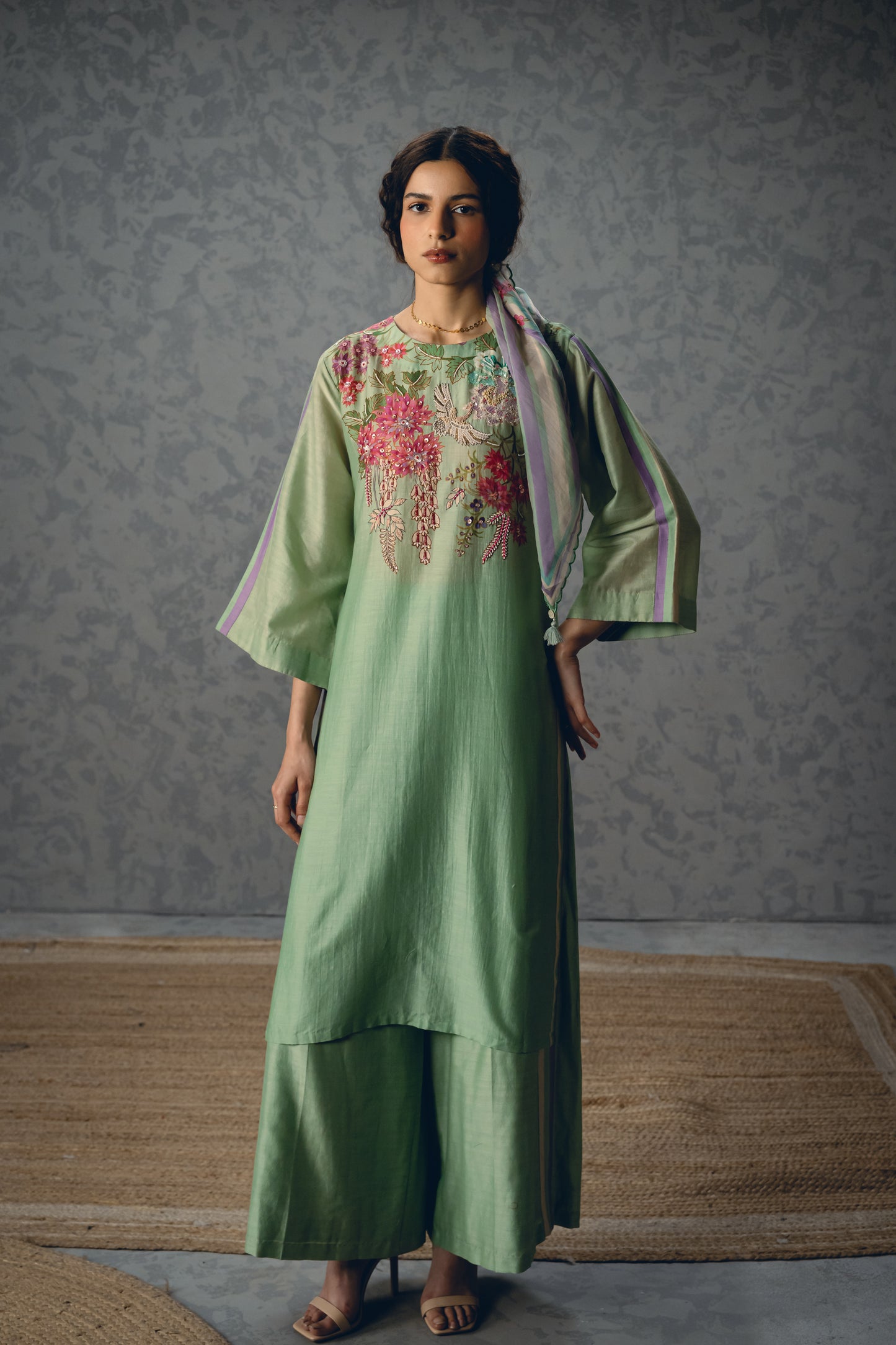 SHIRO KURTA SET | EC-KP-EPH26-63-SkyBlue