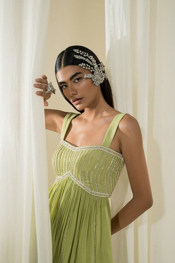 
                      
                        Lime Peplum Dhoti Set
                      
                    