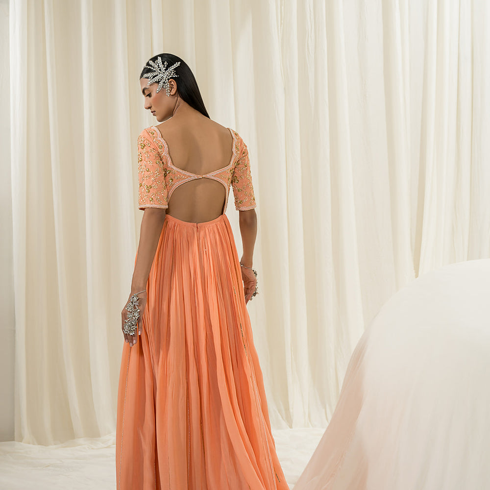 
                      
                        Peach Anarkali Set
                      
                    