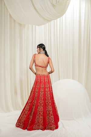 Red Lehenga