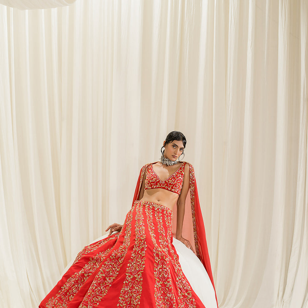 Red Lehenga