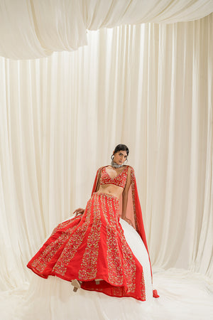 Red Lehenga