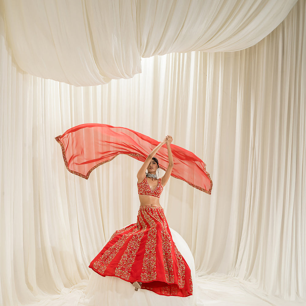 Red Lehenga