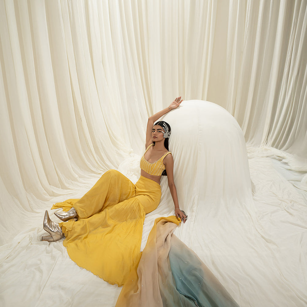 
                      
                        Yellow Gharara Set
                      
                    