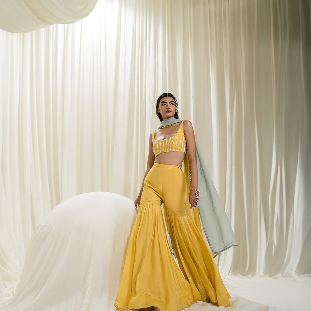 Yellow Gharara Set