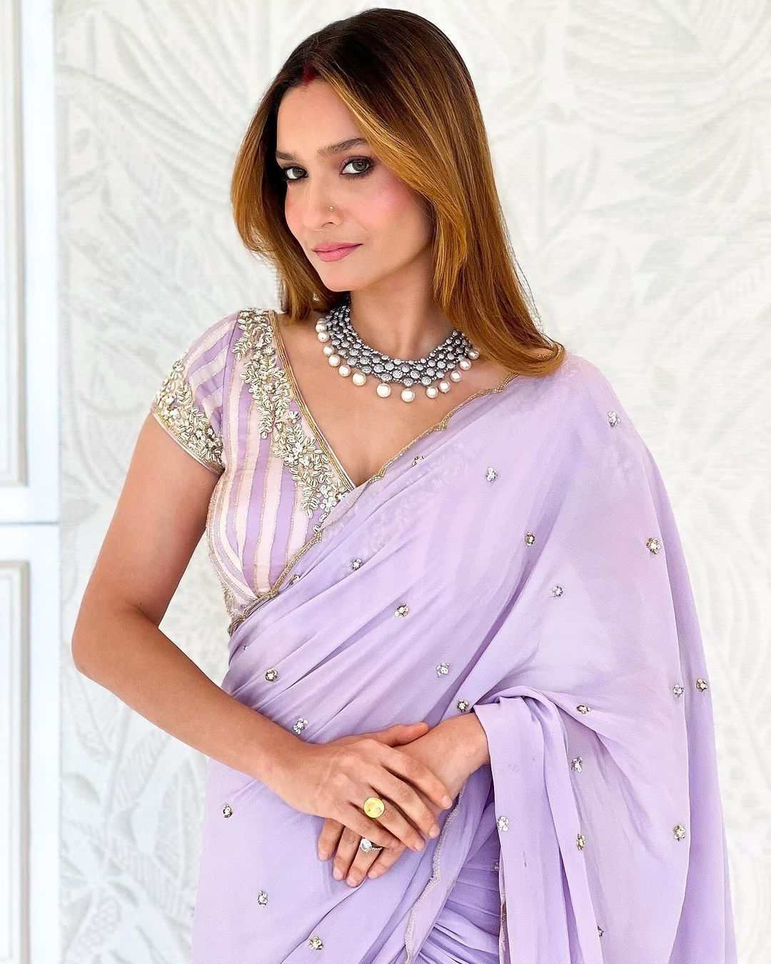 Lavender Pre-Stitched Saree