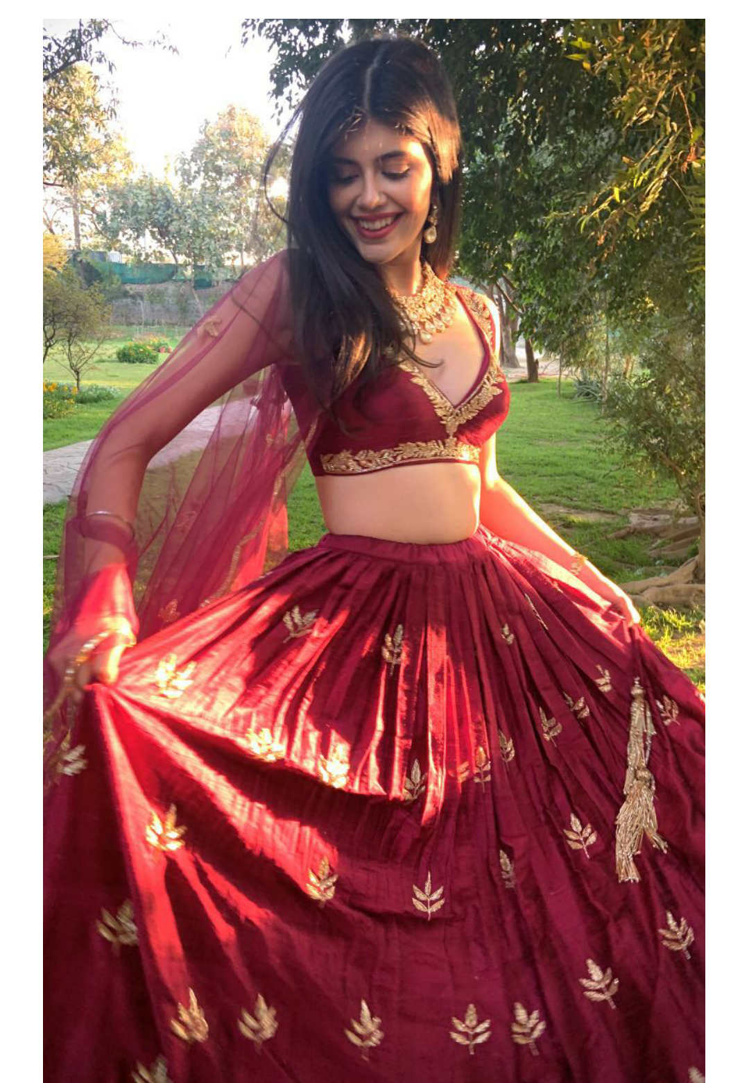 Sanjana Sanghi in Moor Lehenga