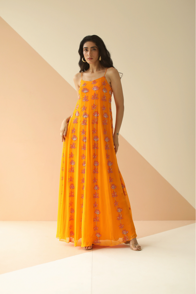 Saffron Orange Dress