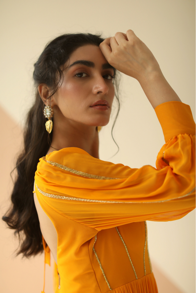 
                      
                        Mustard Yellow Anarkali
                      
                    