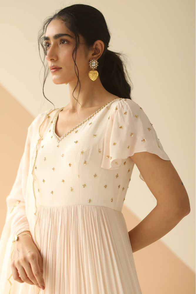 
                      
                        Ivory White Anarkali
                      
                    
