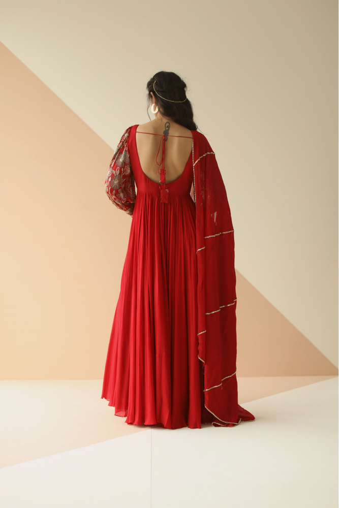 
                      
                        Cherry Red Anarkali
                      
                    