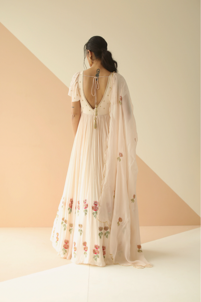
                      
                        Ivory White Anarkali
                      
                    