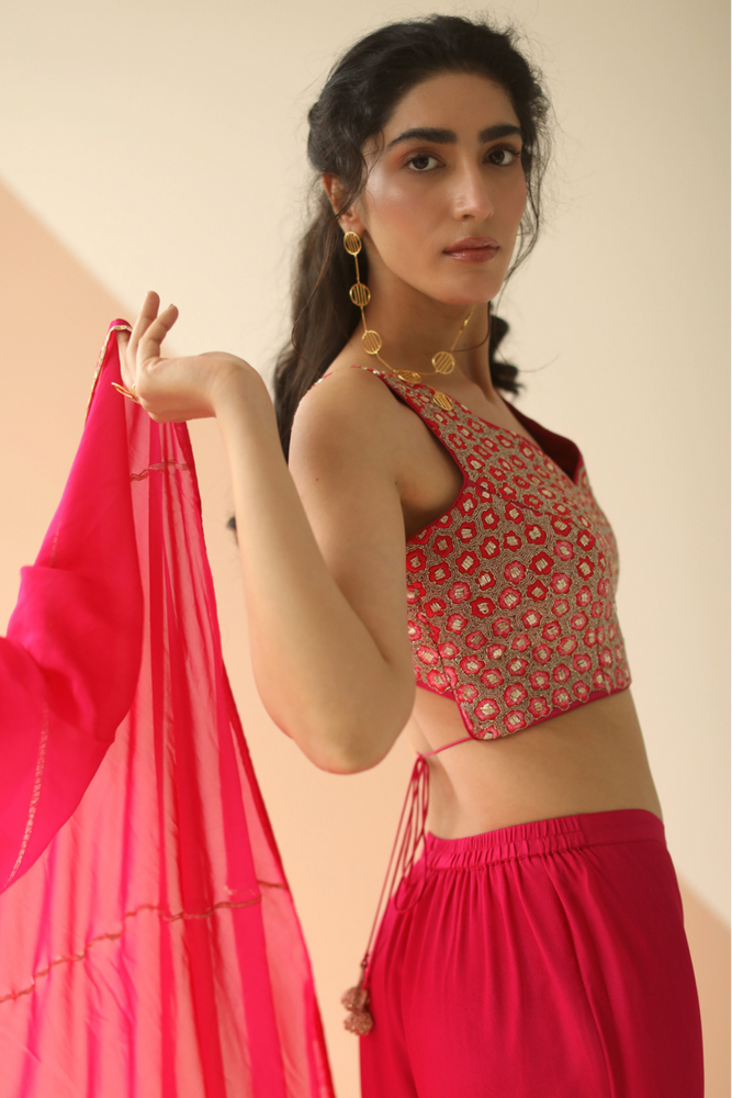 
                      
                        Fuchsia Pink Sharara Set
                      
                    