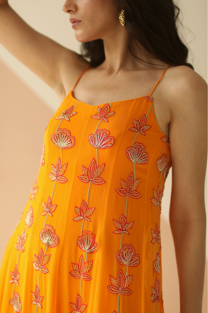 Saffron Orange Dress