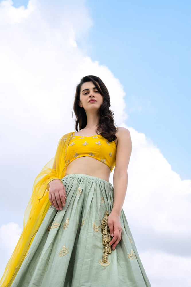 Richa Chadda in Azure Lehenga