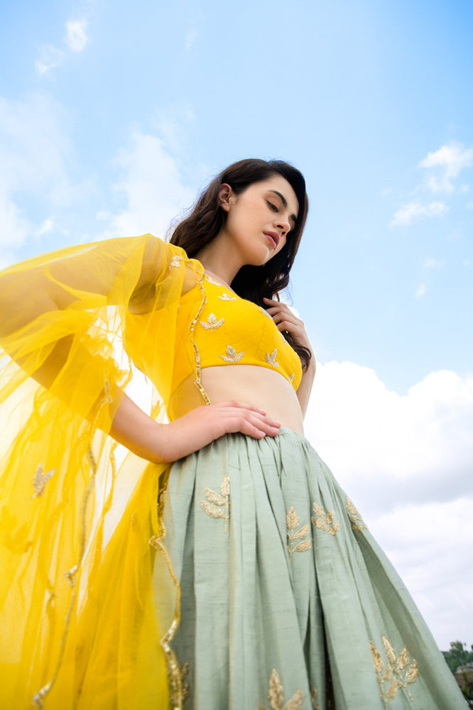 
                      
                        Richa Chadda in Azure Lehenga
                      
                    