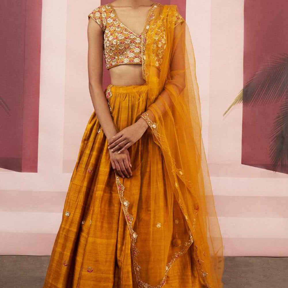 Mustard Yellow Lehenga