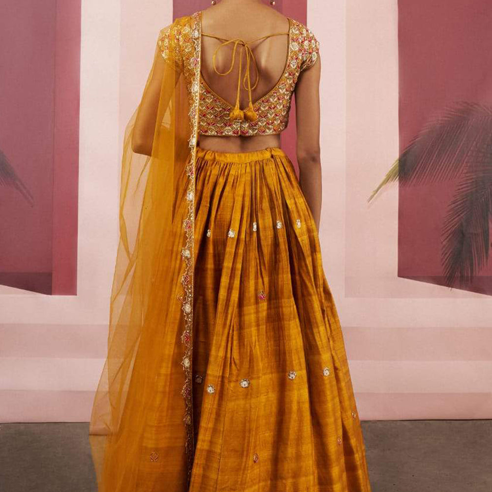 
                      
                        Mustard Yellow Lehenga
                      
                    