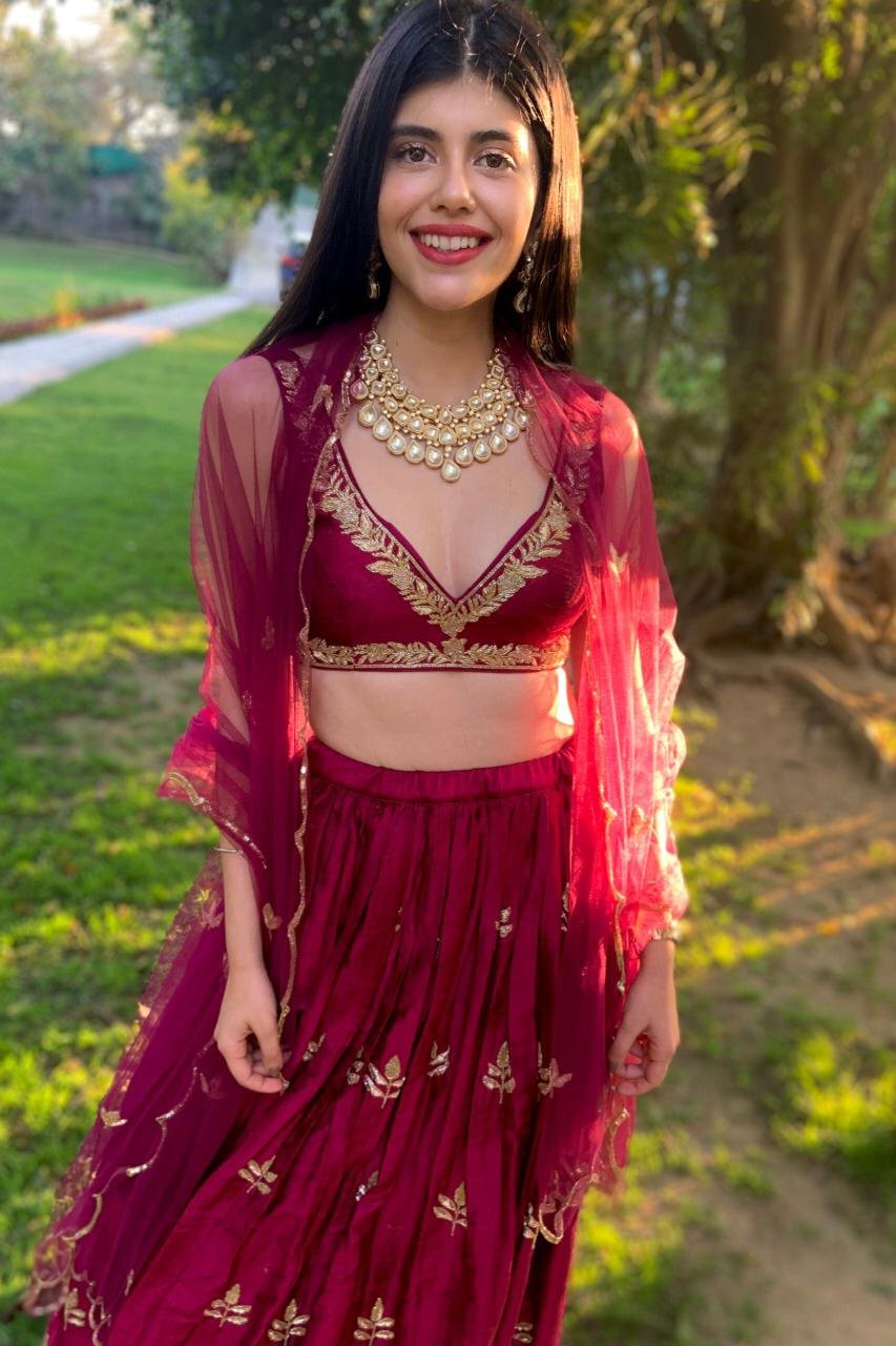 Sanjana Sanghi in Moor Lehenga