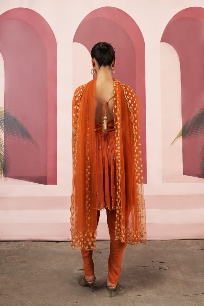 
                      
                        Apricot Orange Co-Ord Set- EC-DT-FRH-09- Rust
                      
                    