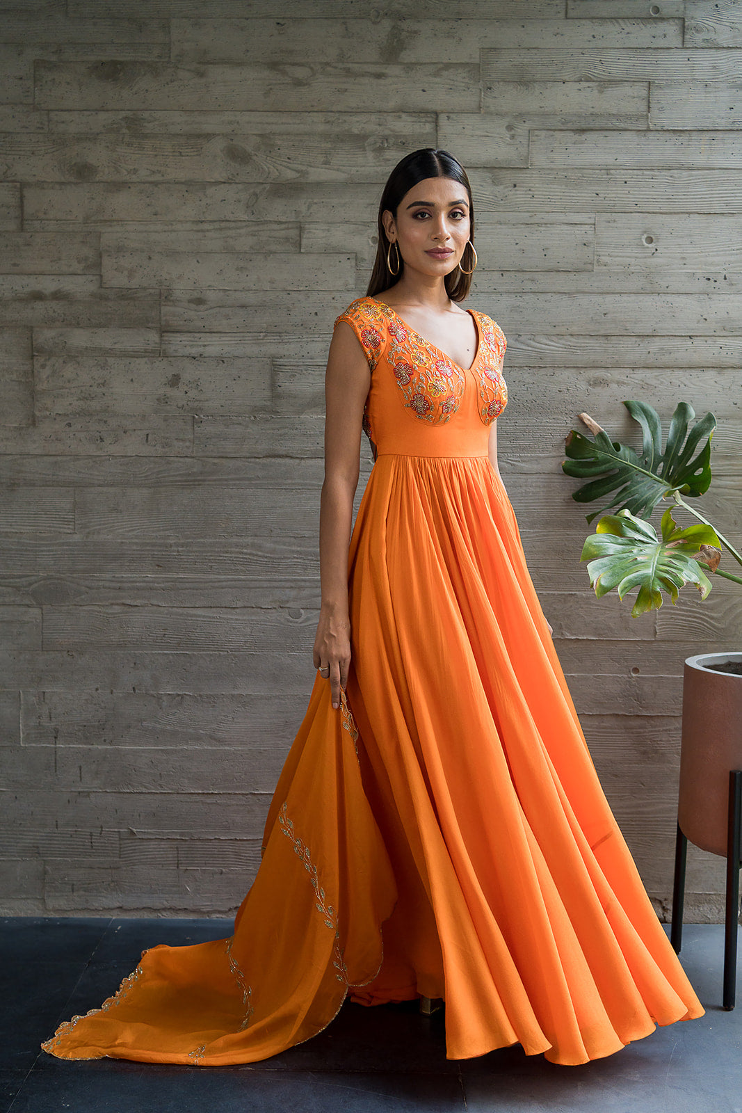 Orange Anarkali