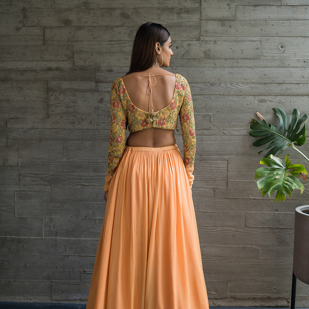 
                      
                        Shivaleeka Oberoi in Rani Pink and Peach Lehenga
                      
                    